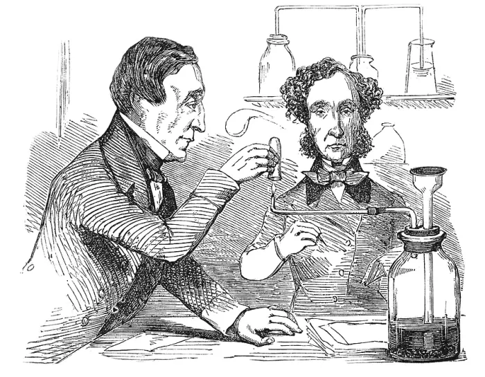Framed Print : Performing the Marsh Test, 1856 Framed Print : Performing the Marsh Test, 1856
