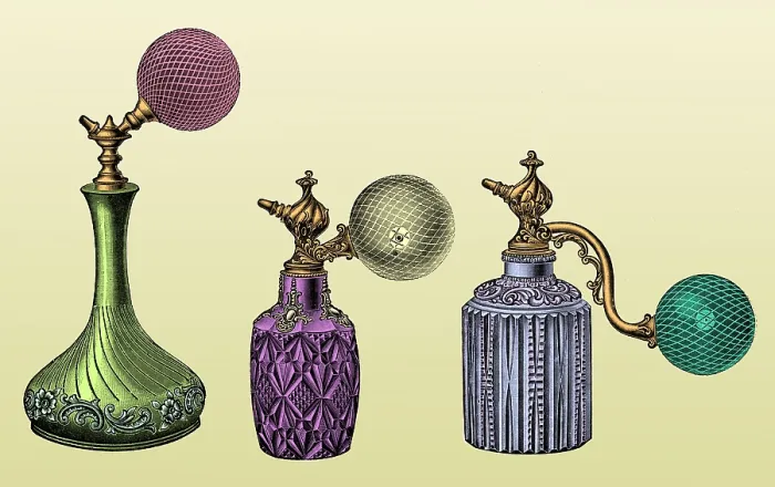 Framed Print : Perfume Atomizers, Early 20th Century Framed Print : Perfume Atomizers, Early 20th Century