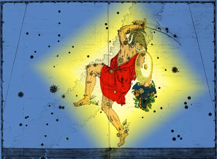 Framed Print : Perseus Constellation, Bayer, 1603
