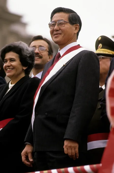 Framed Print : Peruvian President Alberto Fujimori, July 28, 1990 Framed Print : Peruvian President Alberto Fujimori, July 28, 1990