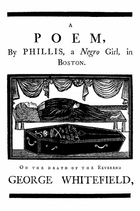 Framed Print : Phillis Wheatley Poem for George Whitefield, 1770 Framed Print : Phillis Wheatley Poem for George Whitefield, 1770