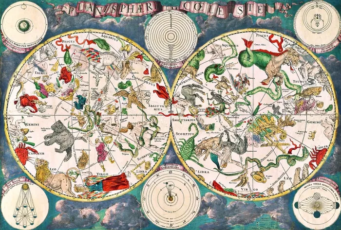 Framed Print : Planisphere Coeleste, Star Map, 1680 Framed Print : Planisphere Coeleste, Star Map, 1680