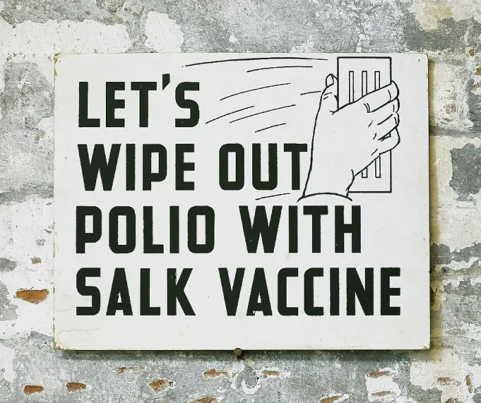 Framed Print : Polio Vaccine Sign, c. 1955 Framed Print : Polio Vaccine Sign, c. 1955
