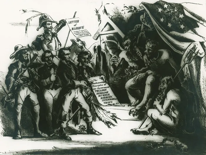 Framed Print : Political Cartoon of the Confederacy Framed Print : Political Cartoon of the Confederacy