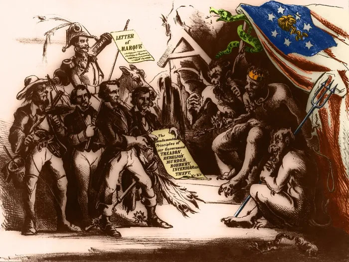 Framed Print : Political Cartoon of the Confederacy Framed Print : Political Cartoon of the Confederacy