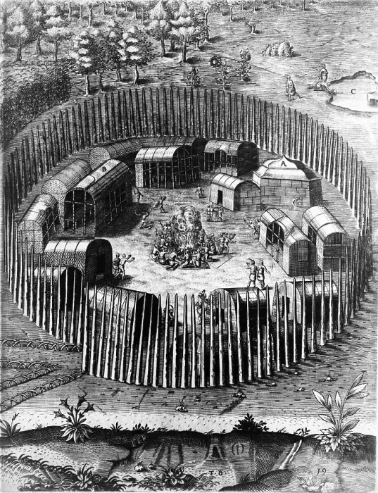 Framed Print : Pomeiok Village, 1588 Framed Print : Pomeiok Village, 1588