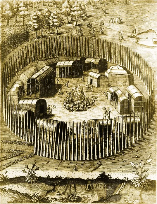 Framed Print : Pomeiok Village, 1588 Framed Print : Pomeiok Village, 1588
