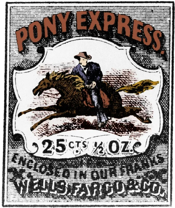 Framed Print : Pony Express Stamp Framed Print : Pony Express Stamp
