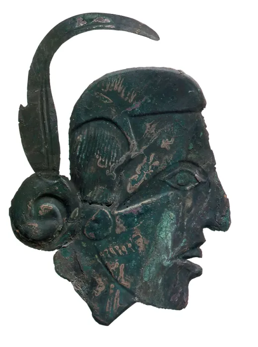 Framed Print : Pre-Columbian Copper Ornament of a Warrior