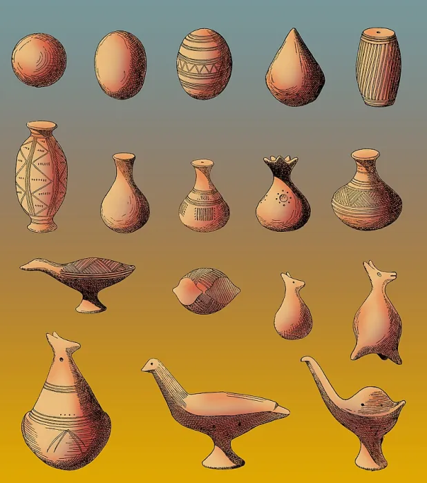 Framed Print : Prehistoric Clay Rattles, Bronze Age and Iron Age Framed Print : Prehistoric Clay Rattles, Bronze Age and Iron Age