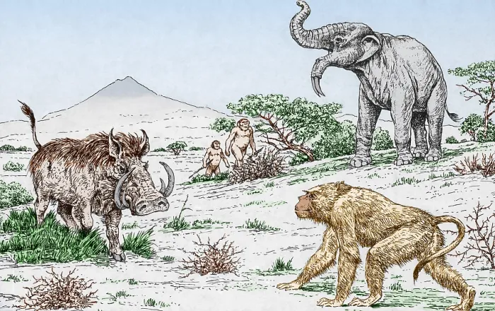 Framed Print : Prehistoric Extinct Animals