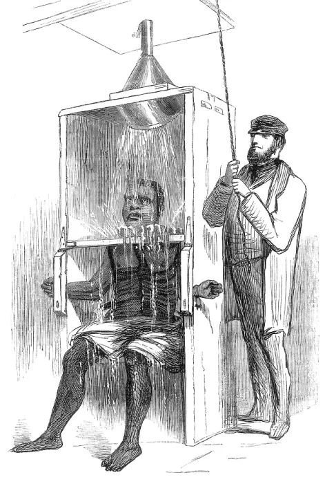 Framed Print : Prison Torture, Shower-Bath, 1858 Framed Print : Prison Torture, Shower-Bath, 1858