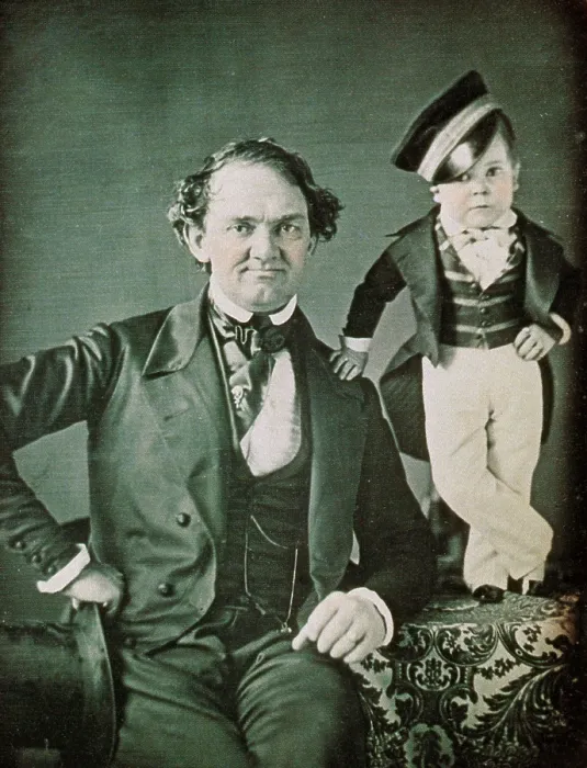 Framed Print : P.T. Barnum and General Tom Thumb, 1850