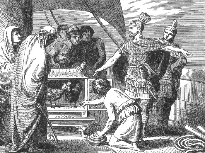 Framed Print : Publius Claudius Pulcher and the Sacred Chickens, 246 BC Framed Print : Publius Claudius Pulcher and the Sacred Chickens, 246 BC