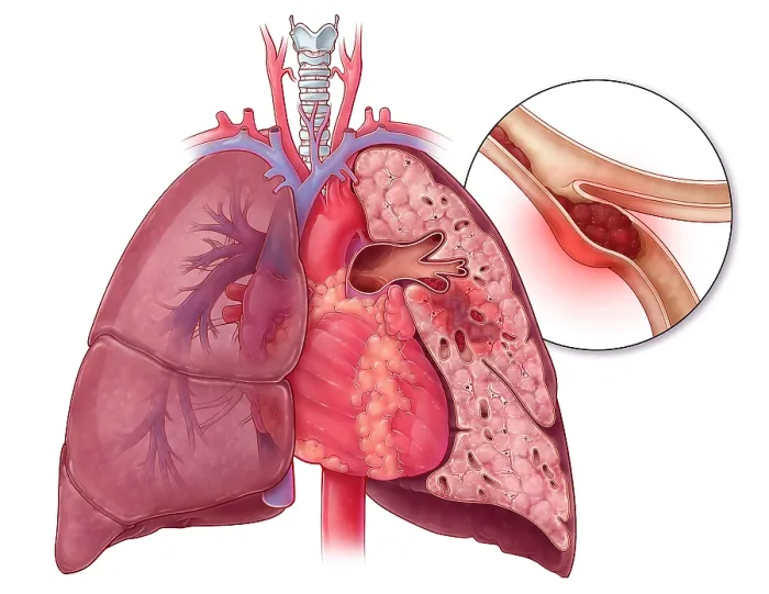 Framed Print : Pulmonary Embolism, Illustration
