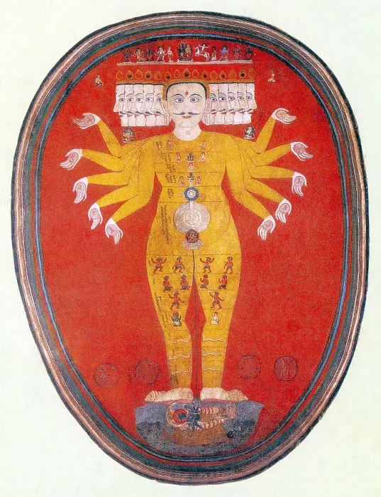 Framed Print : Purusha, The Cosmic Man, 17th C
