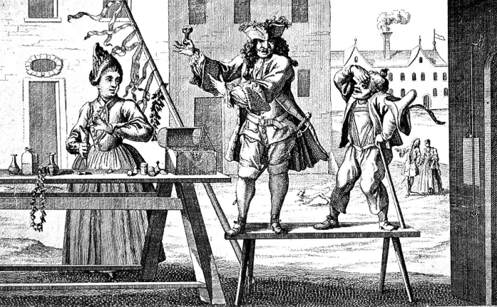 Framed Print : Quackery, 18th Century