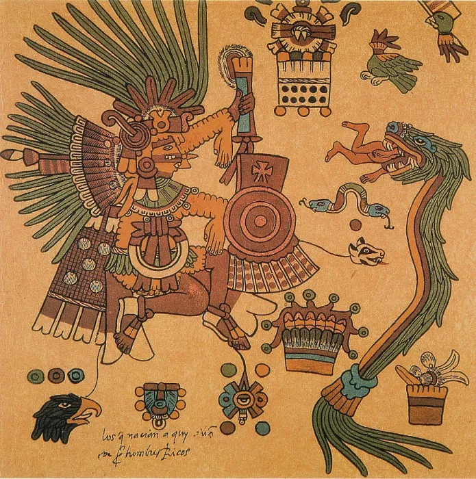 Framed Print : Quetzalcoatl, Aztec Creator Deity