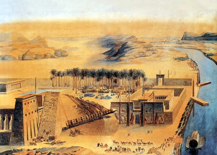 Framed Print : Raising of Obelisk in Ancient Egypt Framed Print : Raising of Obelisk in Ancient Egypt
