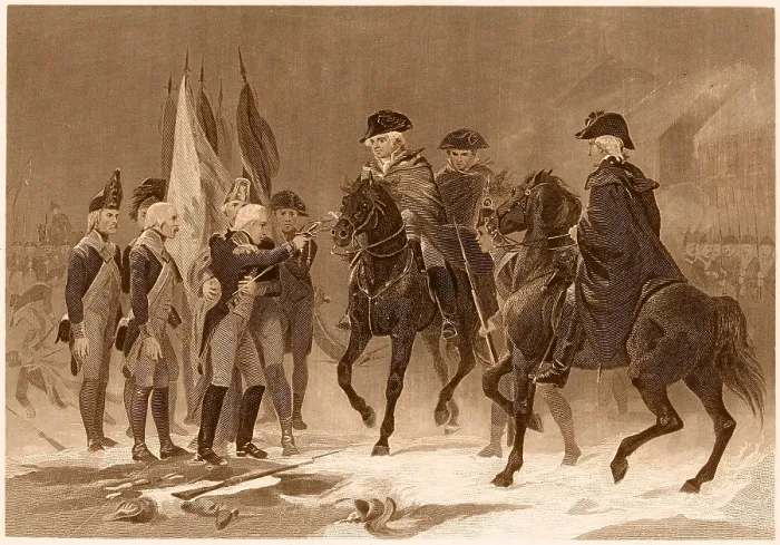 Framed Print : Rall Surrenders, Battle of Trenton, 1776 Framed Print : Rall Surrenders, Battle of Trenton, 1776