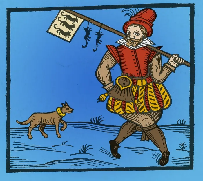 Framed Print : Rat-Catcher, Medieval Tradesman