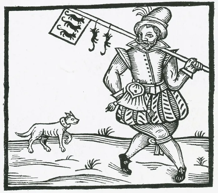 Framed Print : Rat-Catcher, Medieval Tradesman Framed Print : Rat-Catcher, Medieval Tradesman