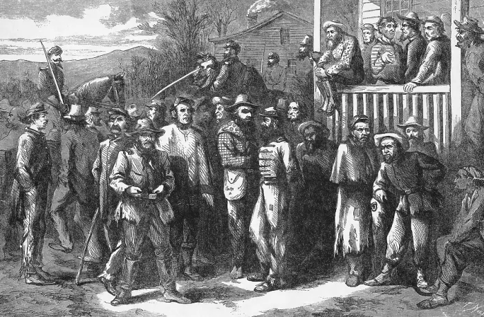 Framed Print : Rebel Prisoners, 1863