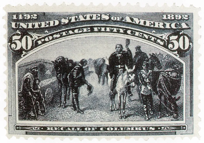 Framed Print : Recall of Columbus, U.S. Postage Stamp, 1893 Framed Print : Recall of Columbus, U.S. Postage Stamp, 1893