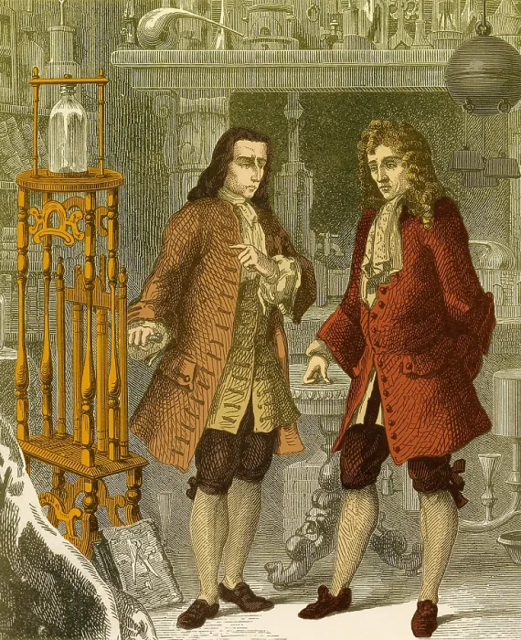Framed Print : Robert Boyle and Denis Papin