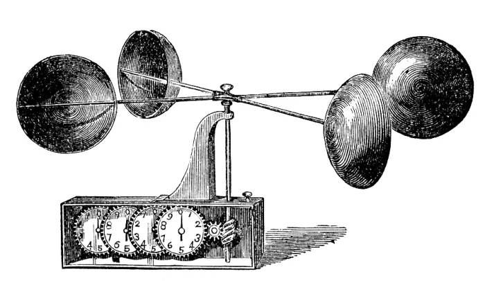 Framed Print : Robinson's Anemometer, 1846 Framed Print : Robinson's Anemometer, 1846