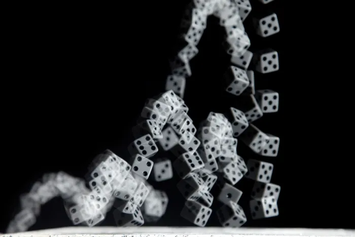 Framed Print : Rolling Playing Dice
