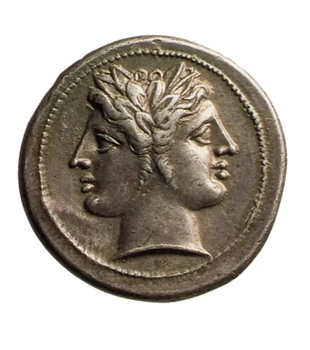 Framed Print : Roman Coin Featuring Janus Framed Print : Roman Coin Featuring Janus