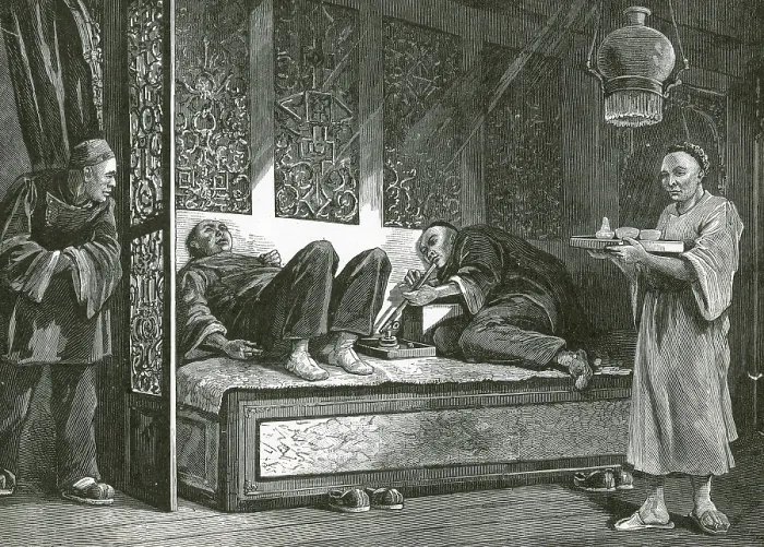 Framed Print : San Fransisco Opium Den, 19th Century Framed Print : San Fransisco Opium Den, 19th Century