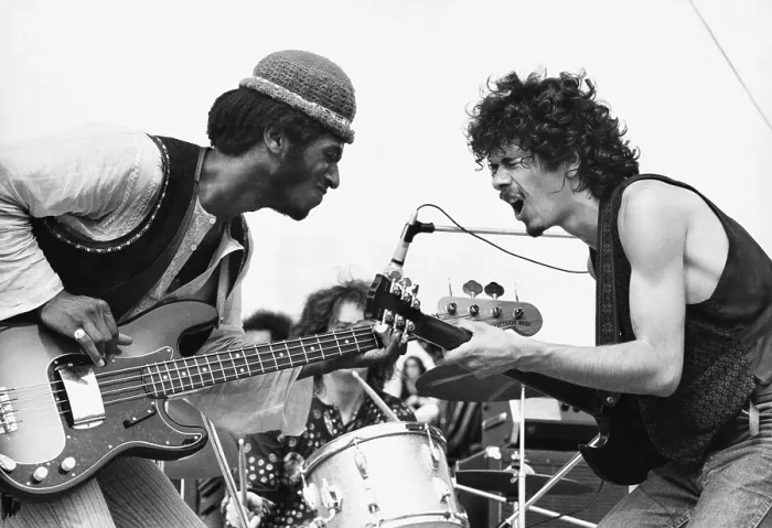 Framed Print : Santana at Woodstock, 1969
