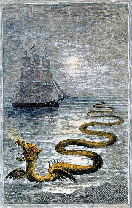 Framed Print : Sea Serpent, Legendary Creature