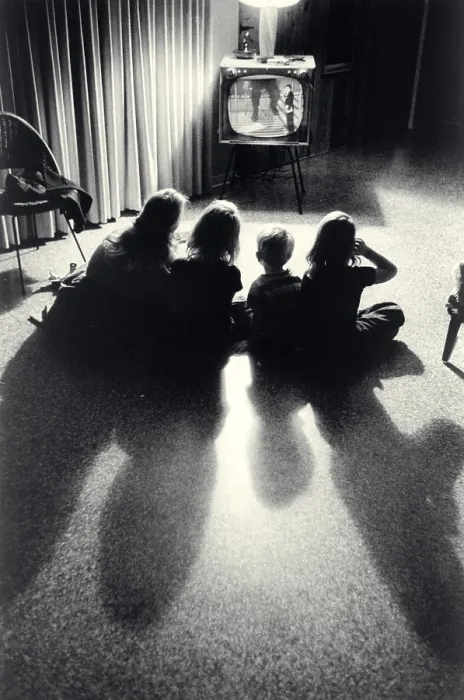 Framed Print : Siblings watching television Framed Print : Siblings watching television