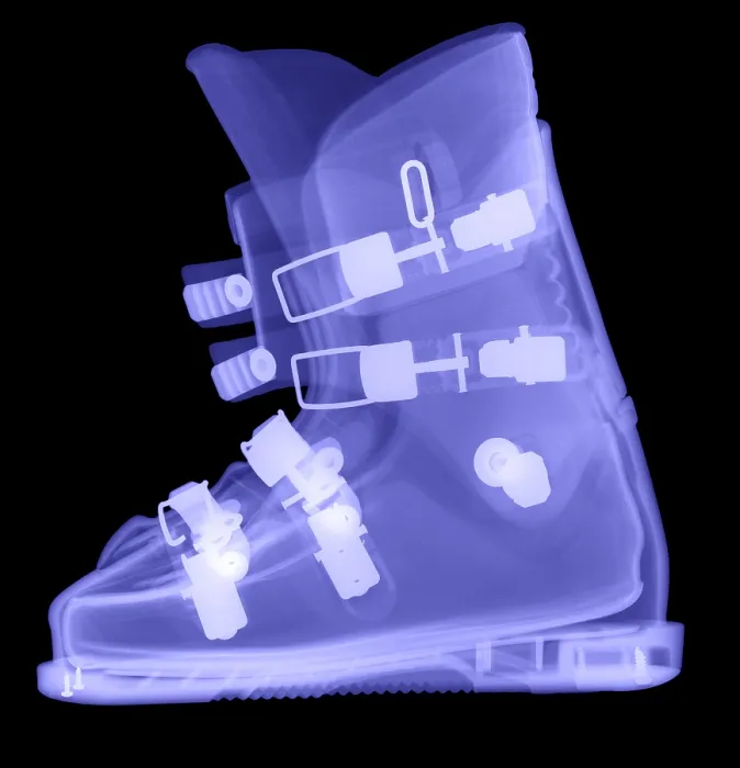 Framed Print : Ski Boot. X-ray of a ski boot Framed Print : Ski Boot. X-ray of a ski boot