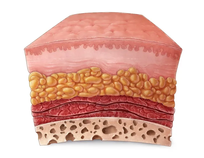 Framed Print : Skin Anatomy, Illustration