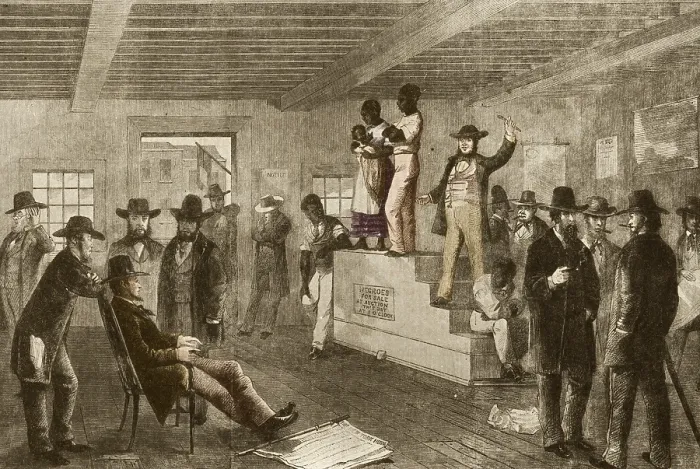 Framed Print : Slave Auction, 1861 Framed Print : Slave Auction, 1861