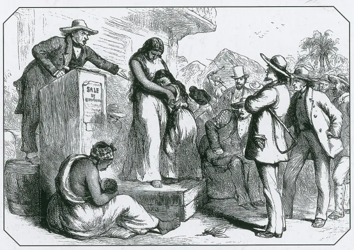 Framed Print : Slave Market Auction, 1850 Framed Print : Slave Market Auction, 1850
