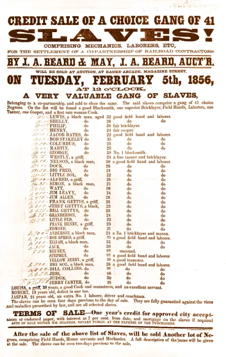 Framed Print : Slave Market Auction, 1856