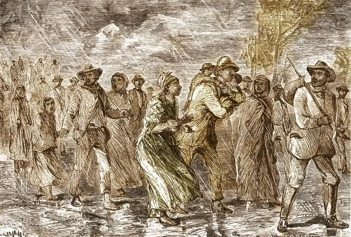 Framed Print : Slaves Escaping to Underground Railroad