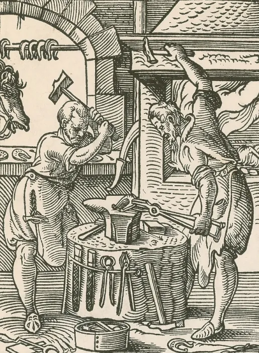 Framed Print : The Smith, Medieval Tradesman Framed Print : The Smith, Medieval Tradesman