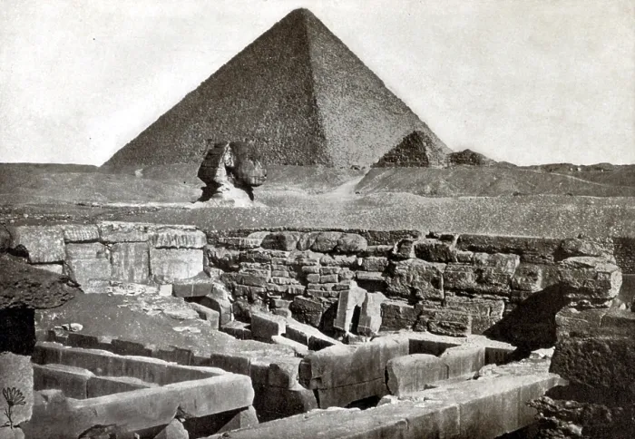 Framed Print : Sphinx and the Great Pyramid, 1887