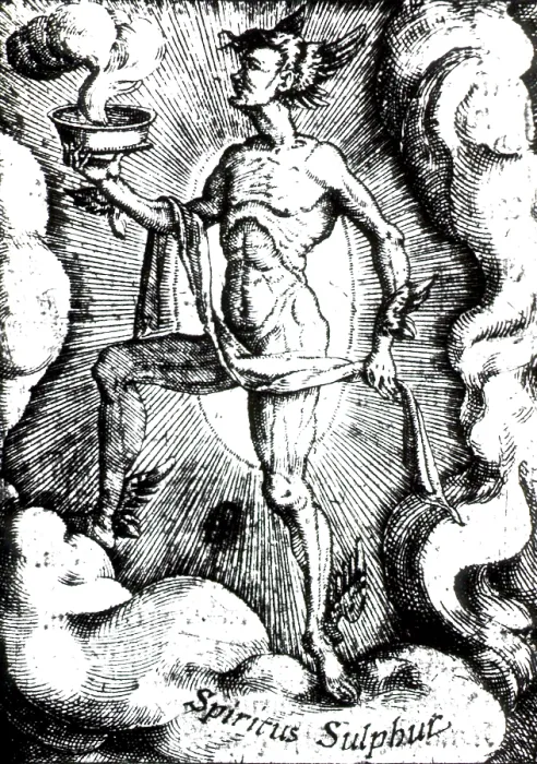 Framed Print : Spiritus Sulfur, Alchemical Element, 1570 Framed Print : Spiritus Sulfur, Alchemical Element, 1570