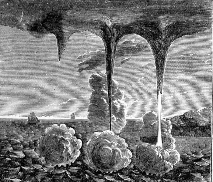 Framed Print : Stages of A Waterspout, 1880 Framed Print : Stages of A Waterspout, 1880