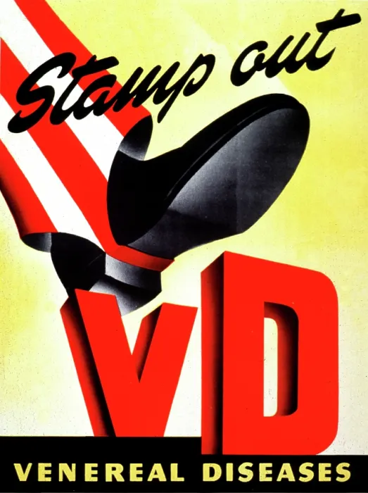 Framed Print : Stamp Out VD Poster, 1940s Framed Print : Stamp Out VD Poster, 1940s