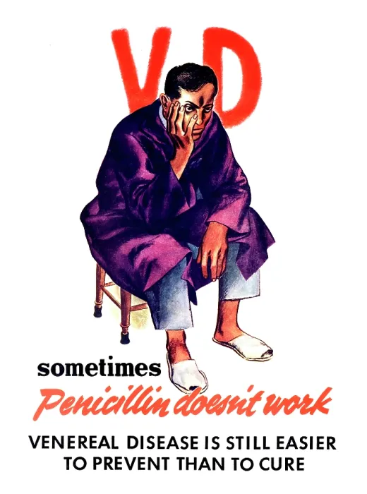 Framed Print : STD Poster, Sometimes Penicillin Doesn't Work Framed Print : STD Poster, Sometimes Penicillin Doesn't Work