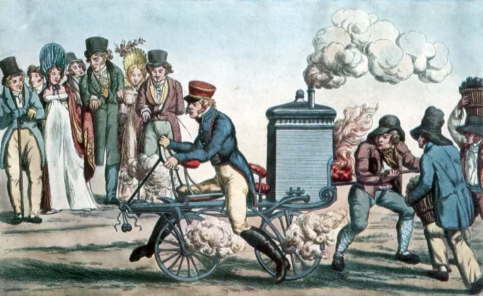 Framed Print : Steam Powered Motorcycle, Velocipede, 1818 Framed Print : Steam Powered Motorcycle, Velocipede, 1818
