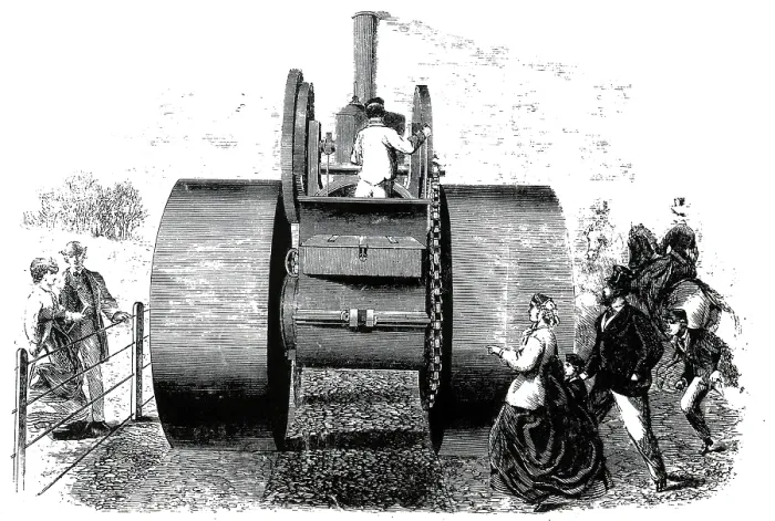 Framed Print : Steamroller, 1866 Framed Print : Steamroller, 1866
